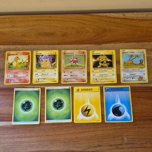Set Of 8 Pokemon Cards - Charmander, Pikachu, Hitminchan +